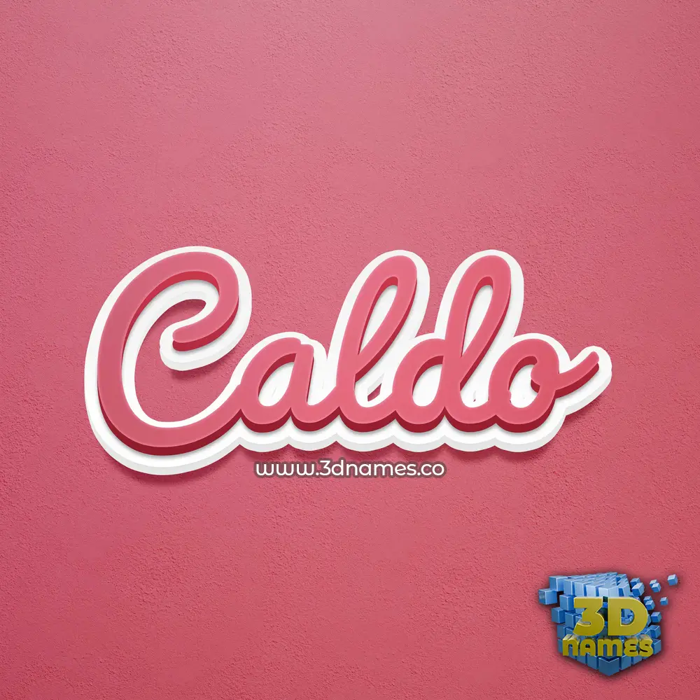 caldo in Red Scribble style - 3D name wallpaper