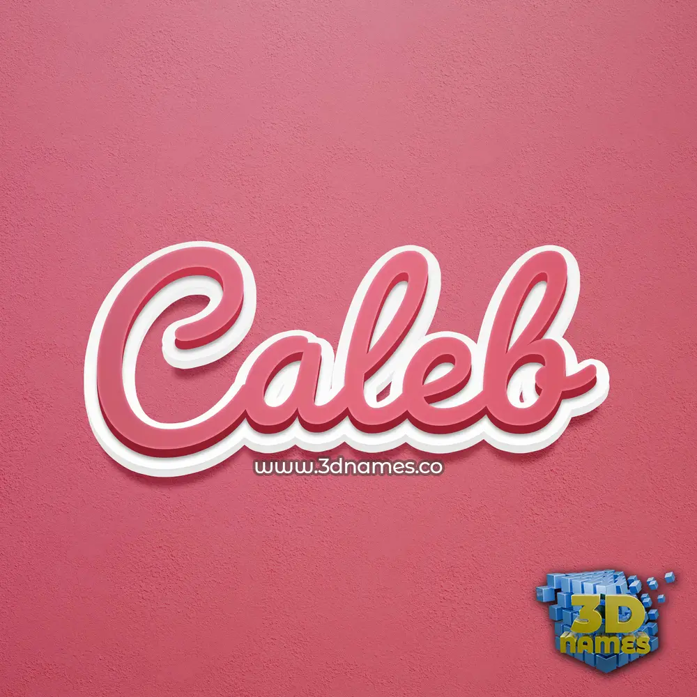 caleb in Red Scribble style - 3D name wallpaper