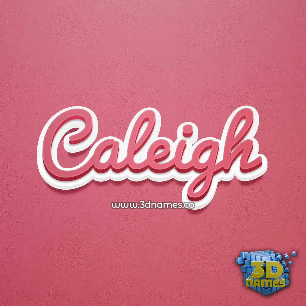 caleigh in Red Scribble style - 3D name wallpaper