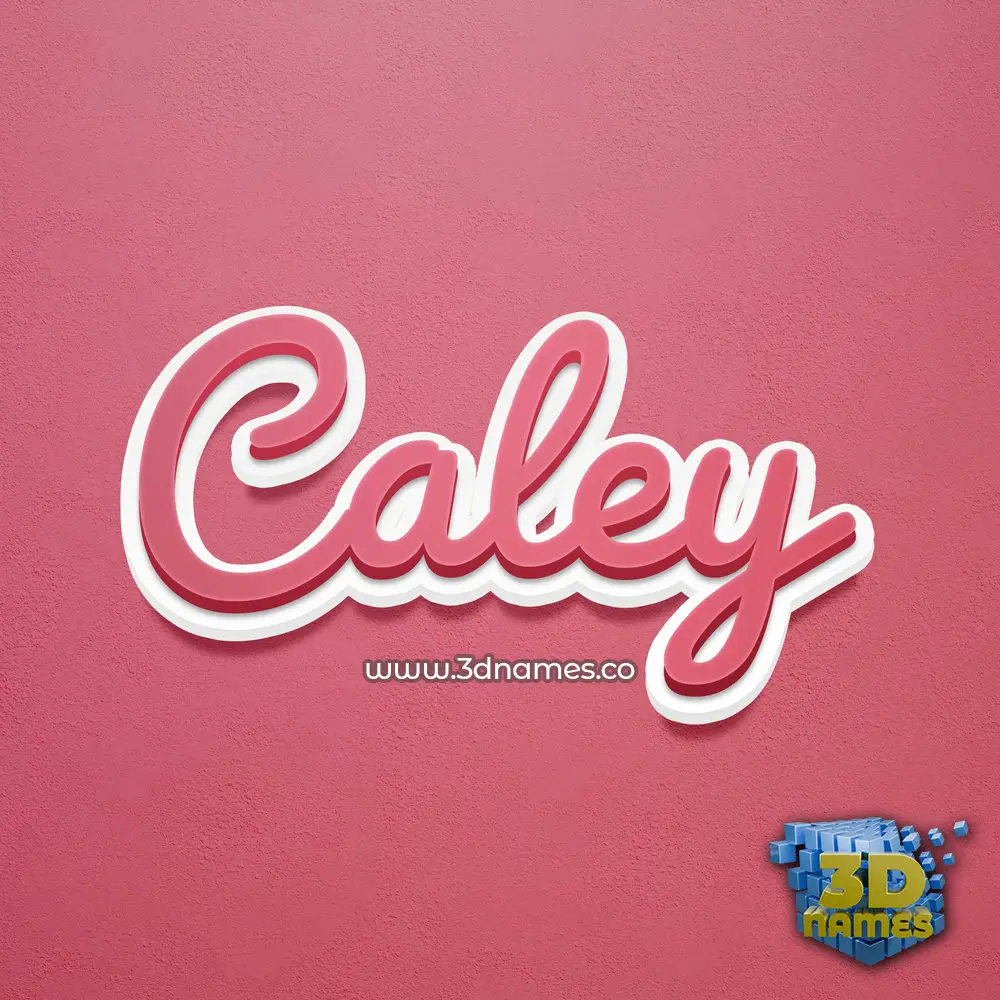 caley in Red Scribble style - 3D name wallpaper