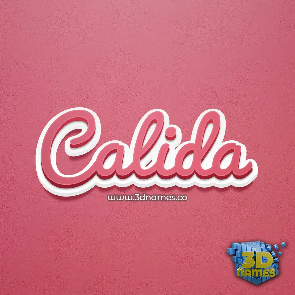 calida in Red Scribble style - 3D name wallpaper
