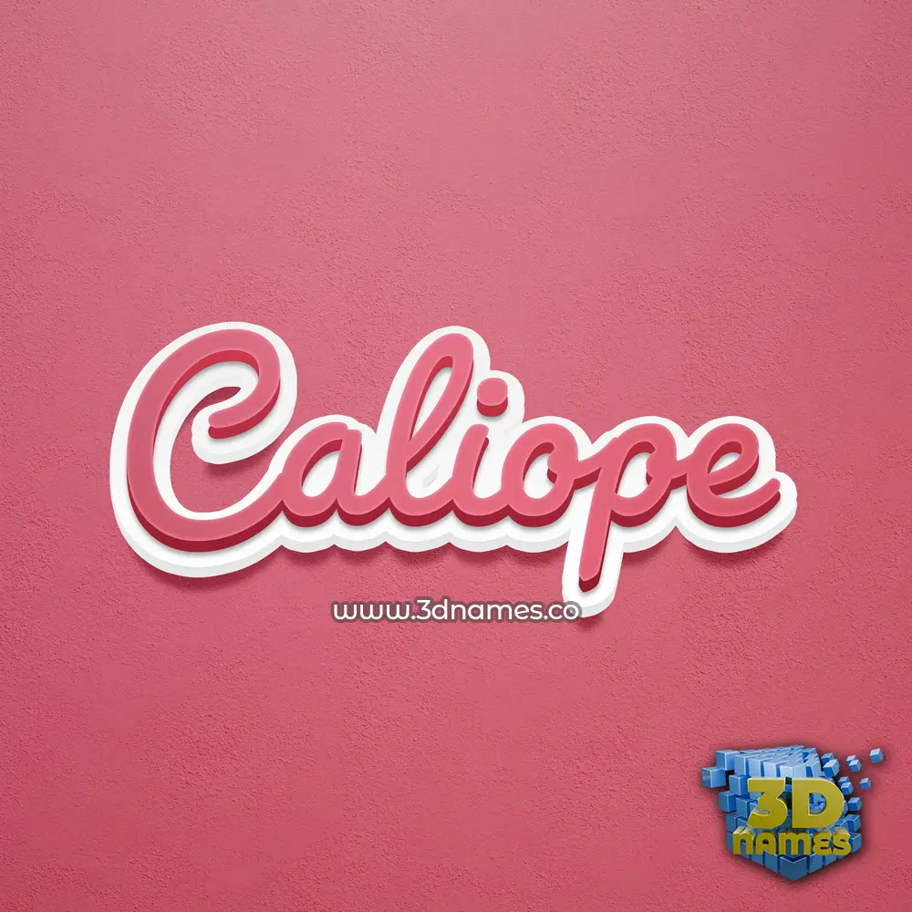 caliope in Red Scribble style - 3D name wallpaper
