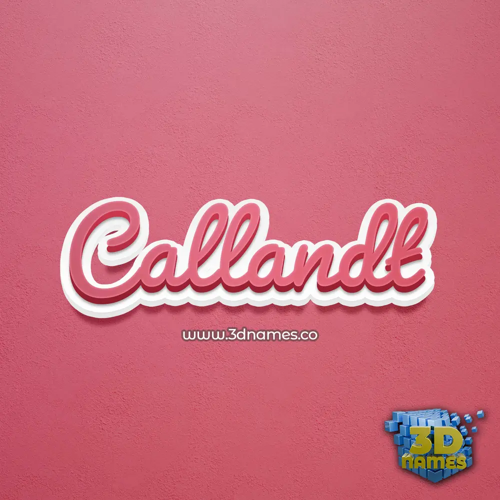 callandt in Red Scribble style - 3D name wallpaper