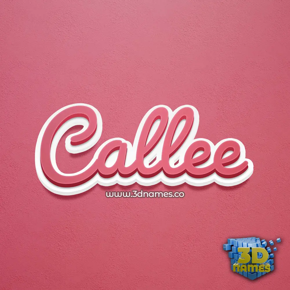 callee in Red Scribble style - 3D name wallpaper
