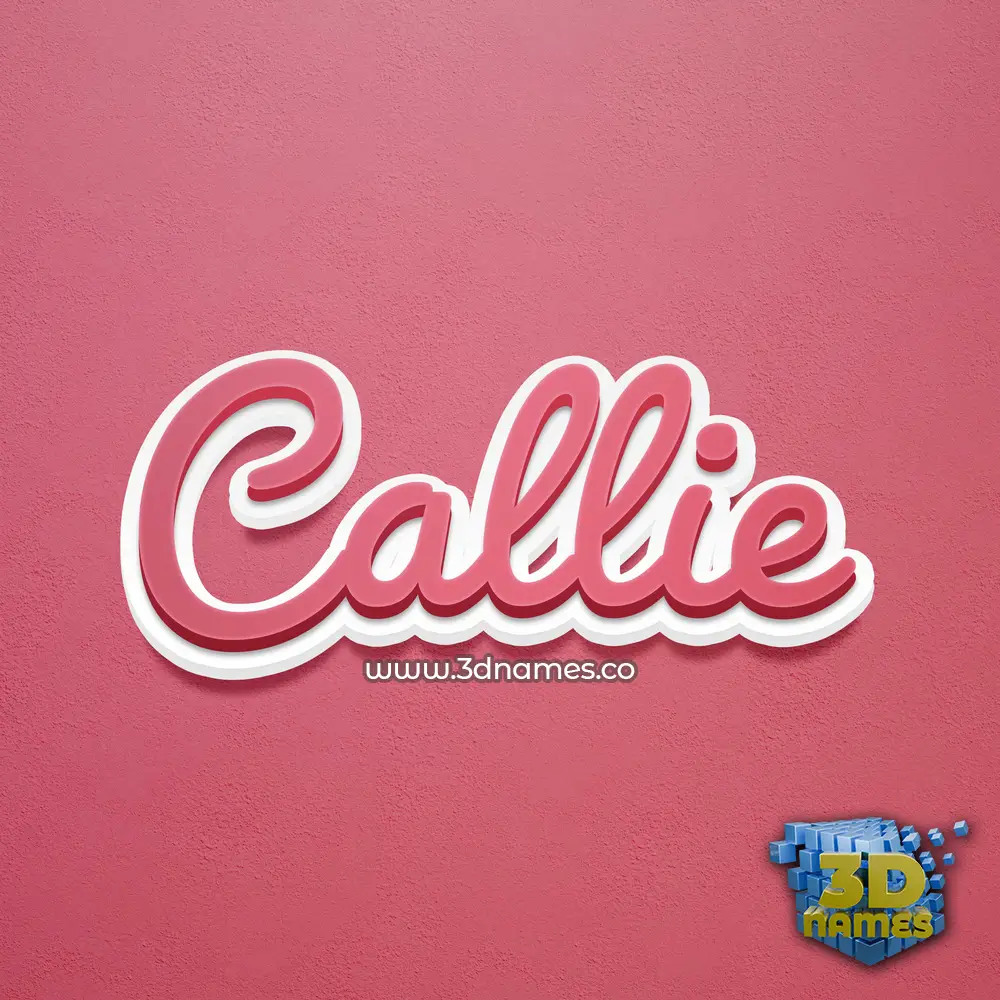 callie in Red Scribble style - 3D name wallpaper