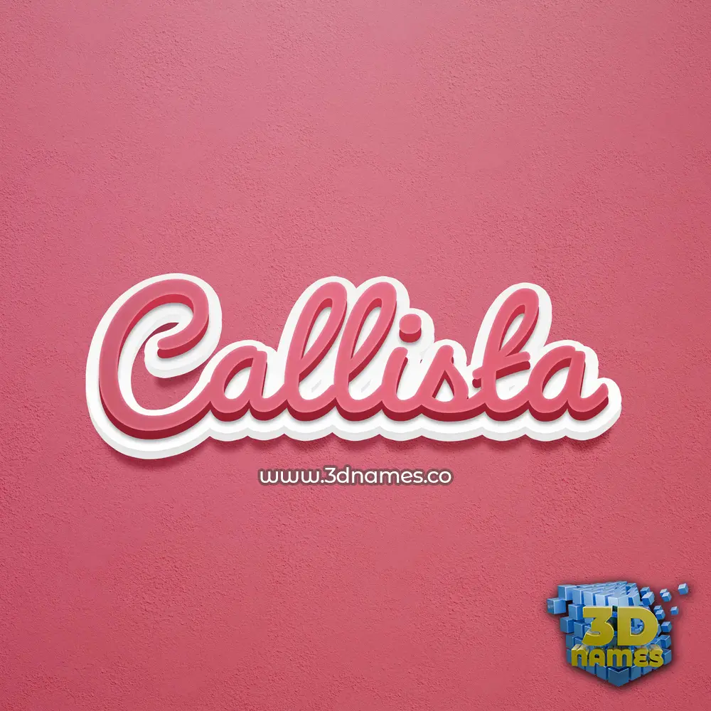 callista in Red Scribble style - 3D name wallpaper