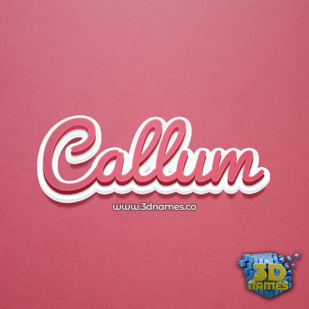 callum in Red Scribble style - 3D name wallpaper