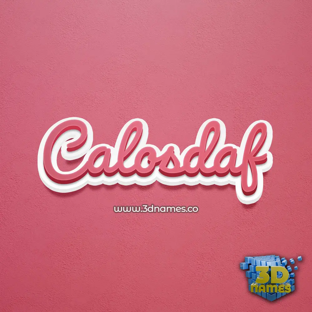 calosdaf in Red Scribble style - 3D name wallpaper