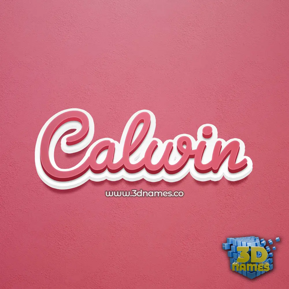 calwin in Red Scribble style - 3D name wallpaper
