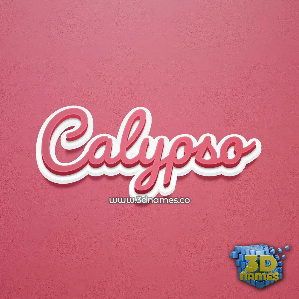calypso in Red Scribble style - 3D name wallpaper