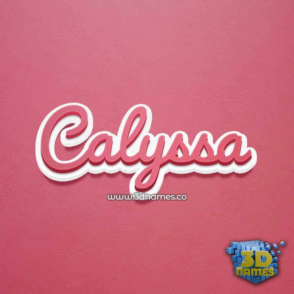 calyssa in Red Scribble style - 3D name wallpaper