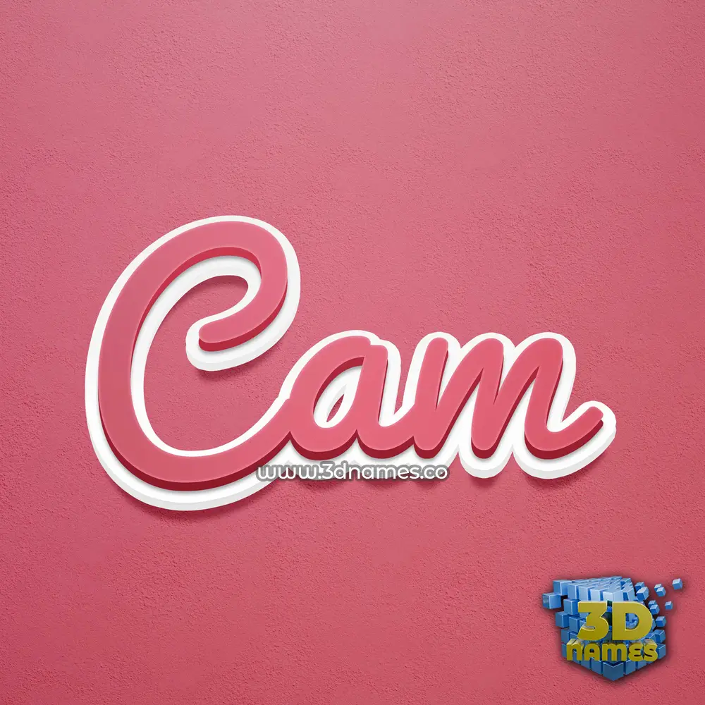 cam in Red Scribble style - 3D name wallpaper
