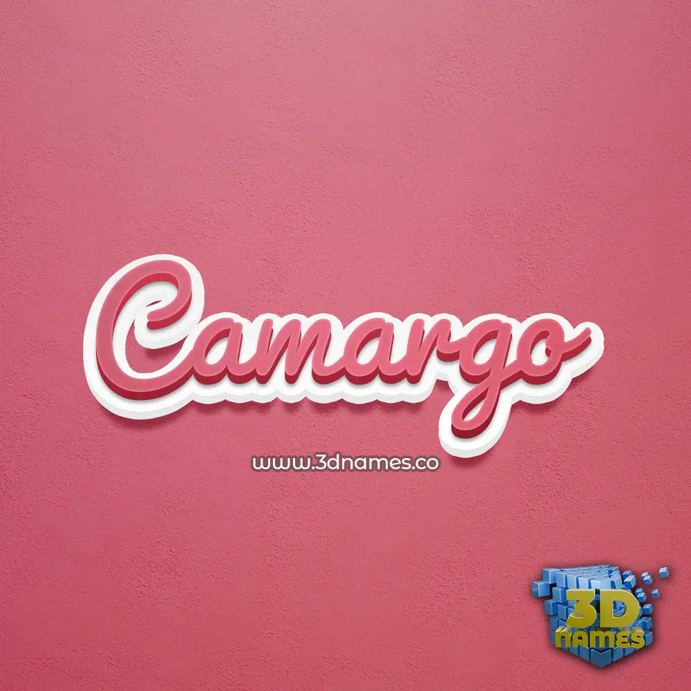 camargo in Red Scribble style - 3D name wallpaper