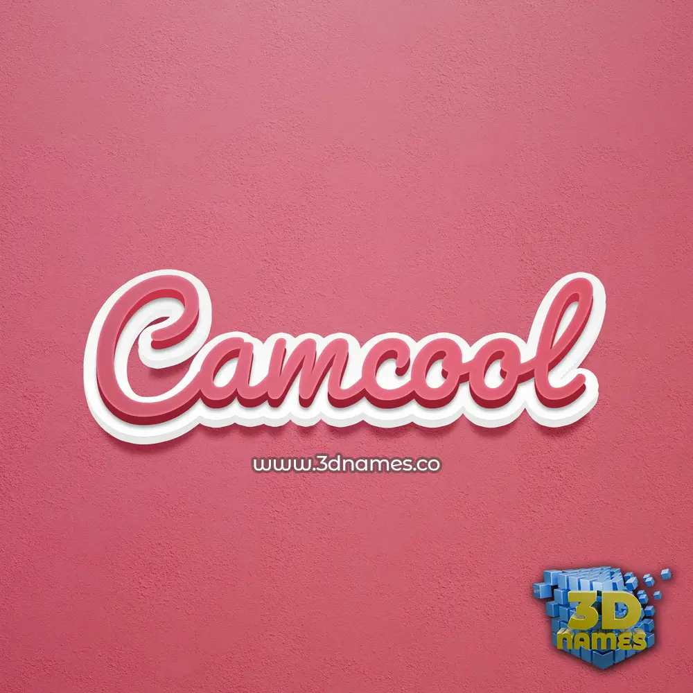 camcool in Red Scribble style - 3D name wallpaper