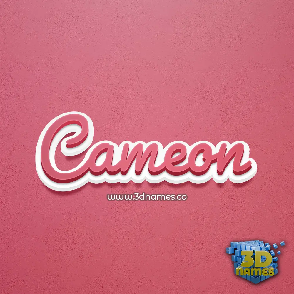 cameon in Red Scribble style - 3D name wallpaper