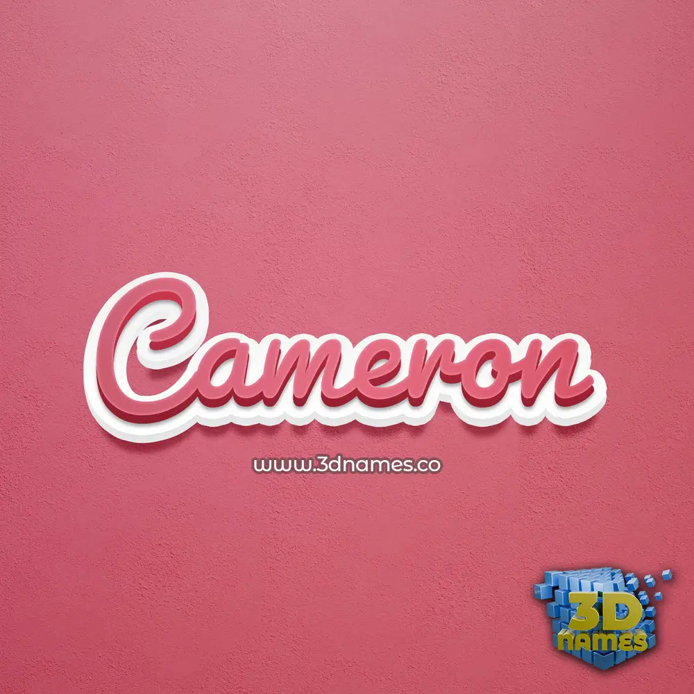cameron in Red Scribble style - 3D name wallpaper