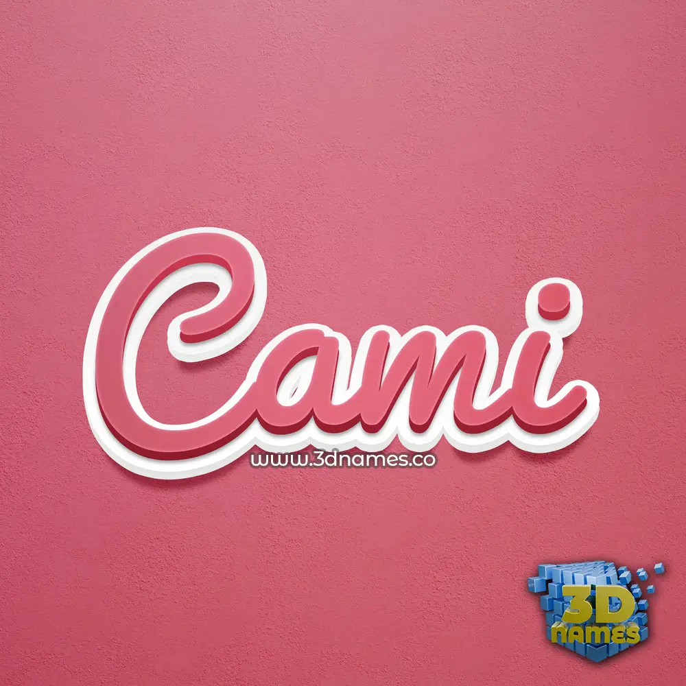 cami in Red Scribble style - 3D name wallpaper