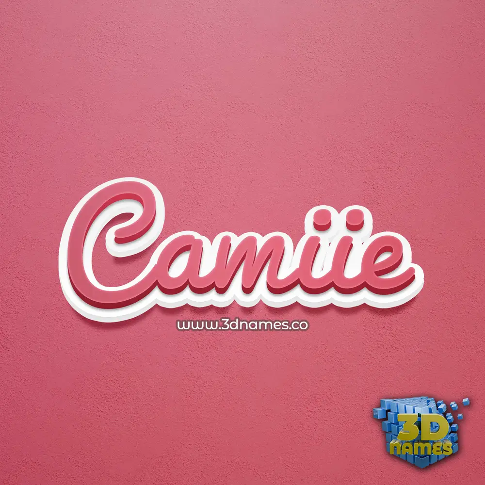 camiie in Red Scribble style - 3D name wallpaper