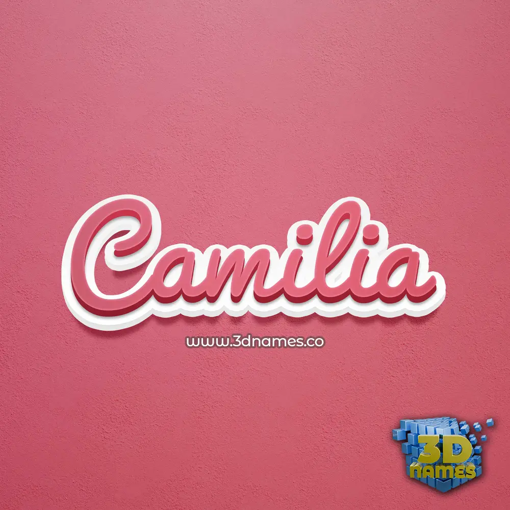 camilia in Red Scribble style - 3D name wallpaper
