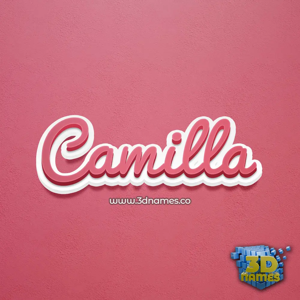 camilla in Red Scribble style - 3D name wallpaper