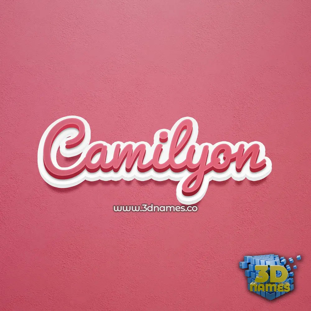 camilyon in Red Scribble style - 3D name wallpaper