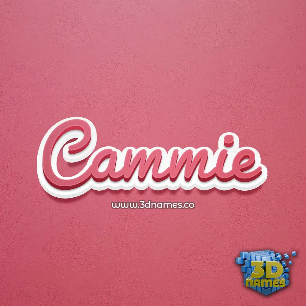 cammie in Red Scribble style - 3D name wallpaper