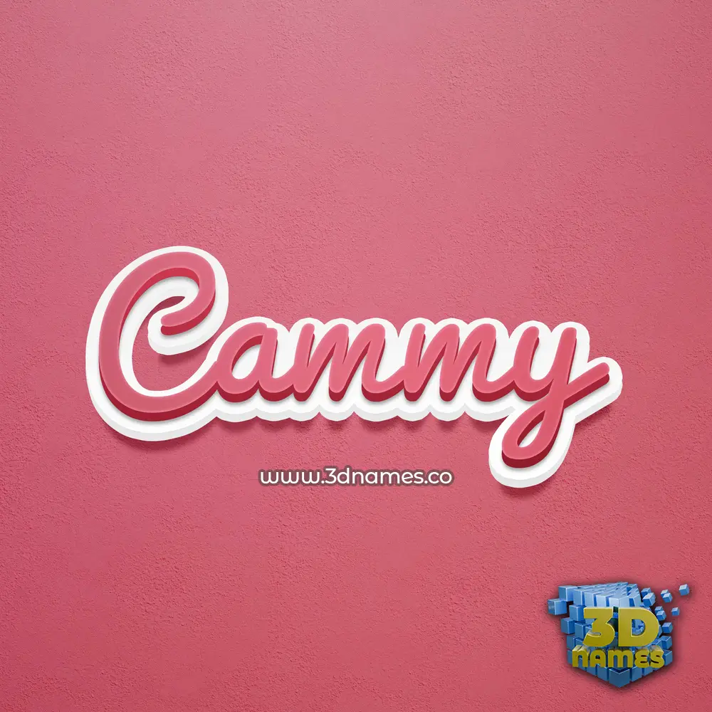 cammy in Red Scribble style - 3D name wallpaper