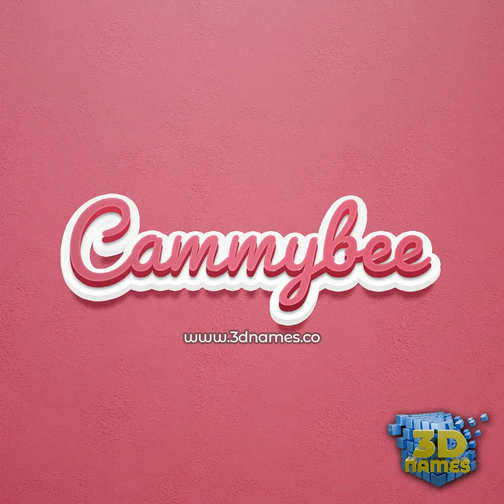 cammybee in Red Scribble style - 3D name wallpaper