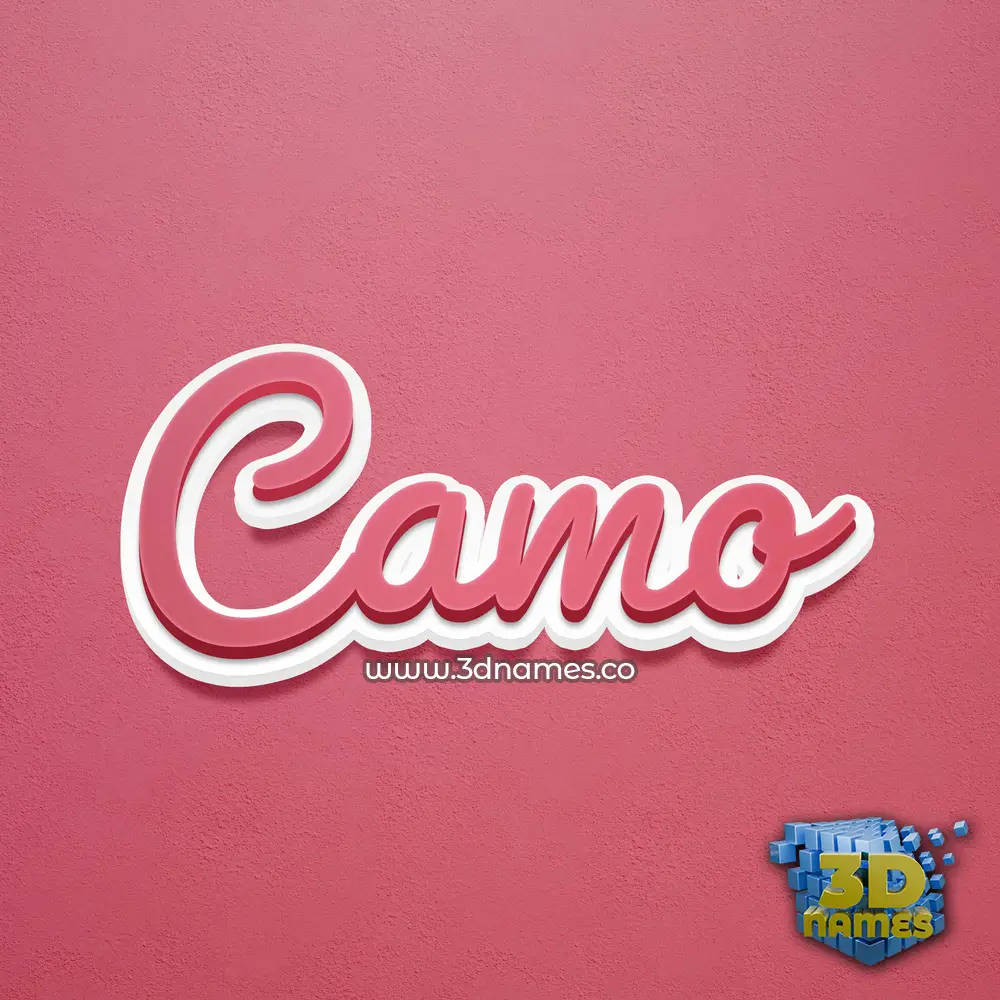 camo in Red Scribble style - 3D name wallpaper