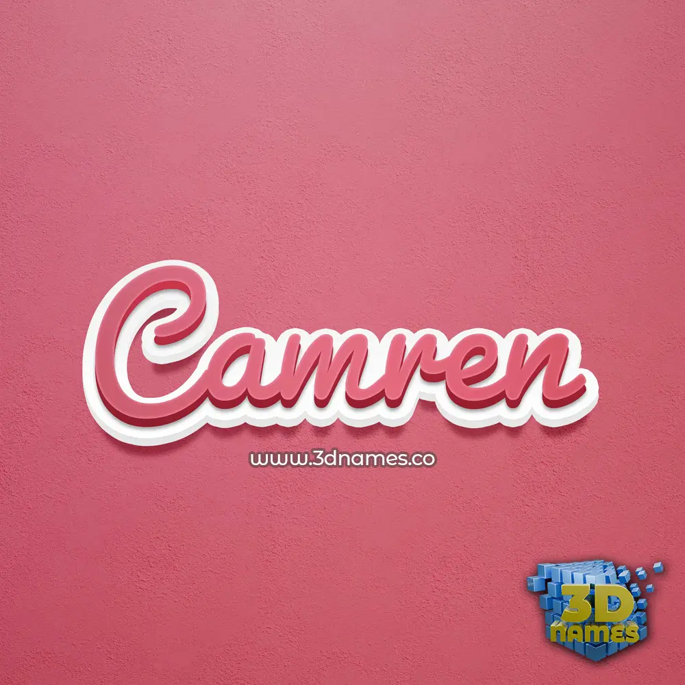 camren in Red Scribble style - 3D name wallpaper