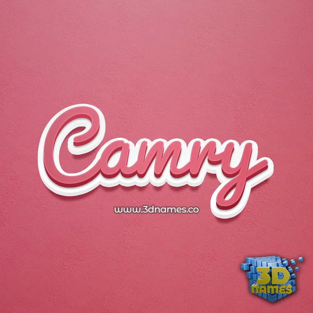 camry in Red Scribble style - 3D name wallpaper