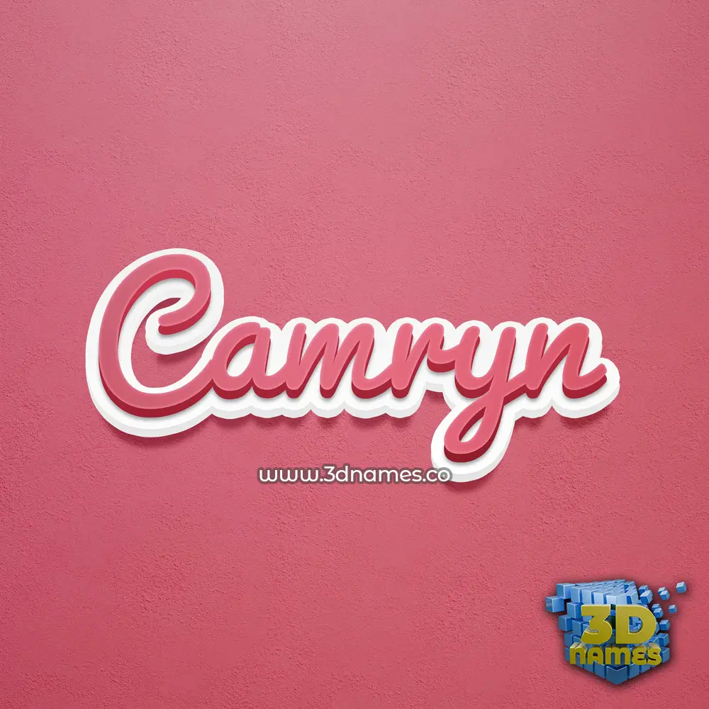 camryn in Red Scribble style - 3D name wallpaper