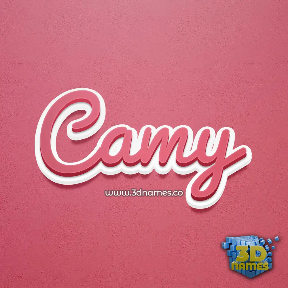 camy in Red Scribble style - 3D name wallpaper