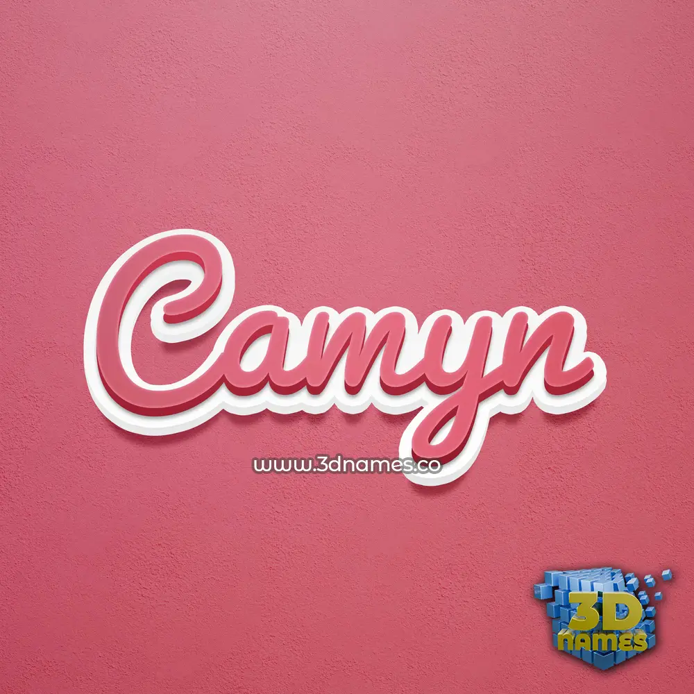 camyn in Red Scribble style - 3D name wallpaper