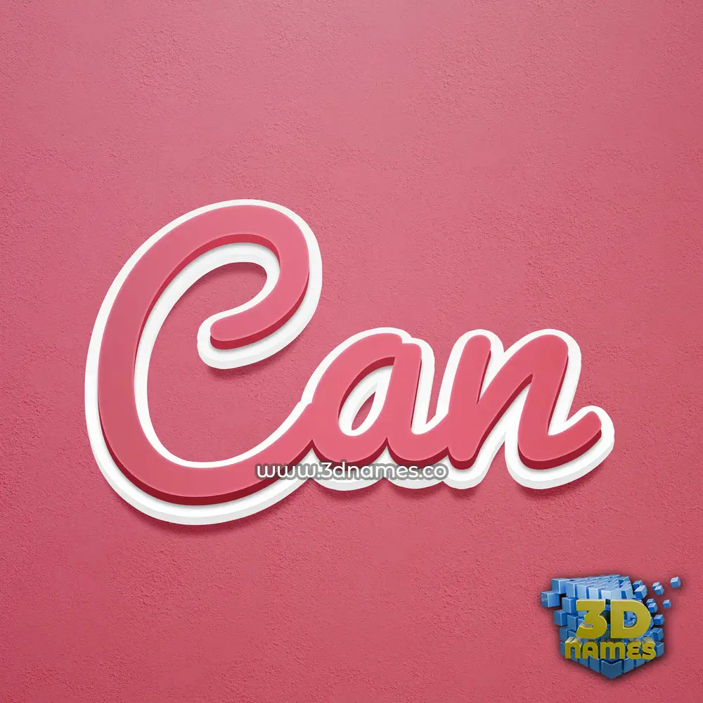 can in Red Scribble style - 3D name wallpaper