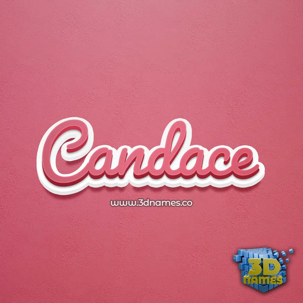 candace in Red Scribble style - 3D name wallpaper