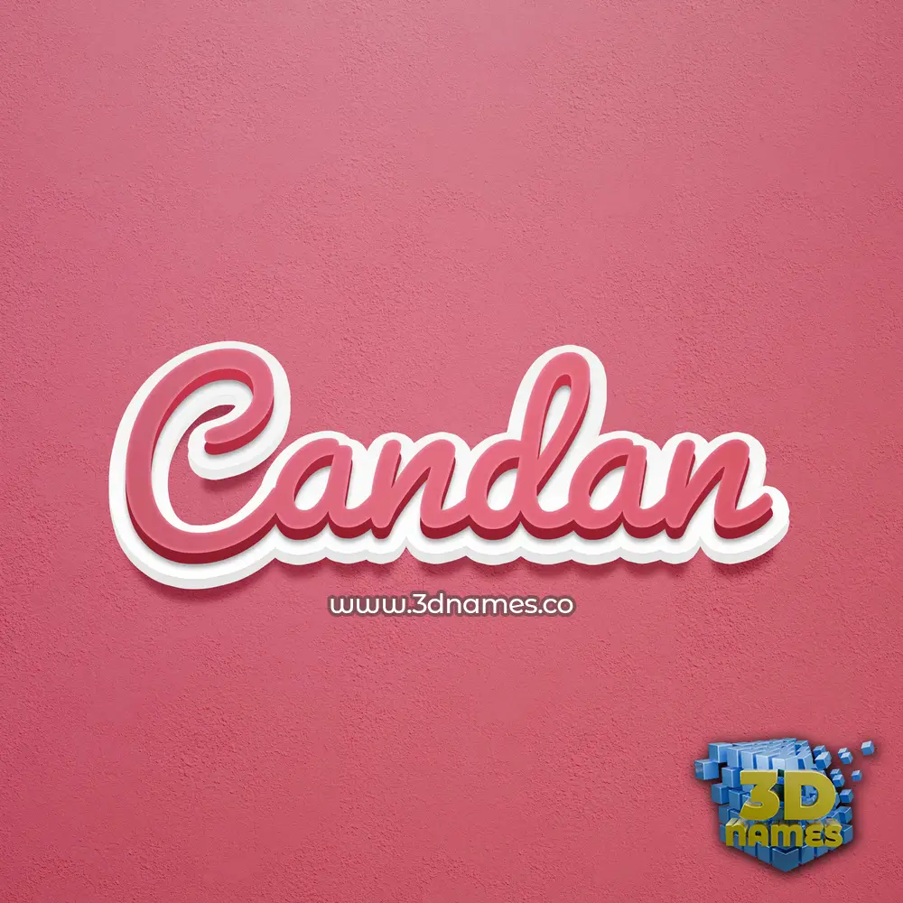 candan in Red Scribble style - 3D name wallpaper