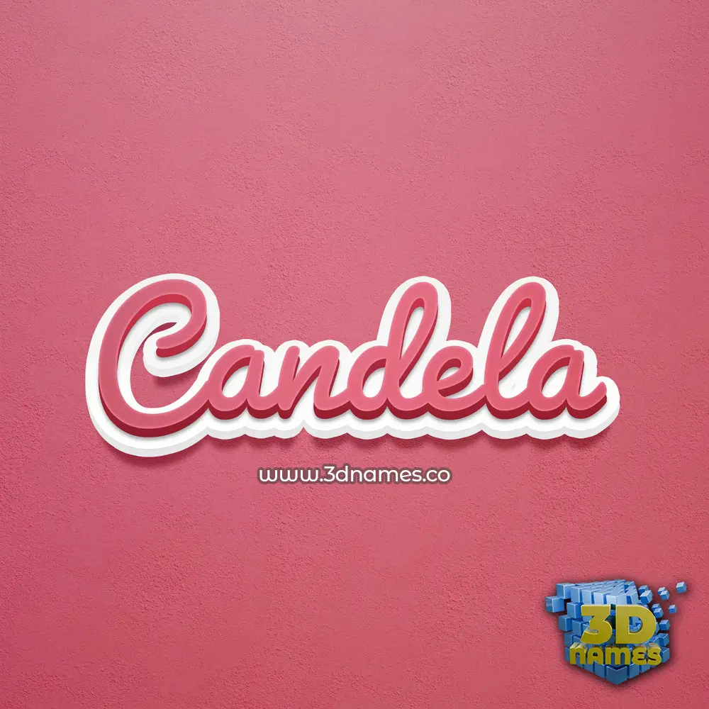 candela in Red Scribble style - 3D name wallpaper