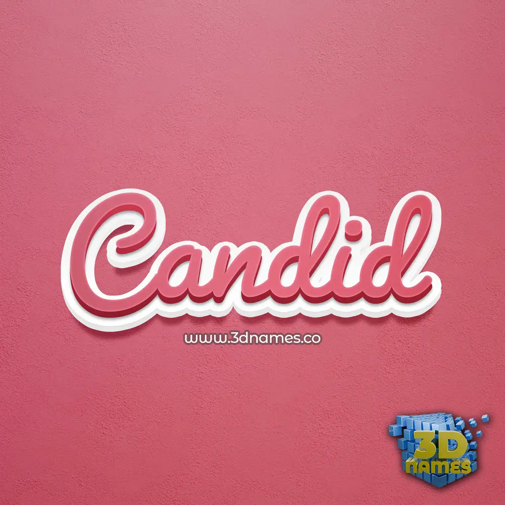 candid in Red Scribble style - 3D name wallpaper