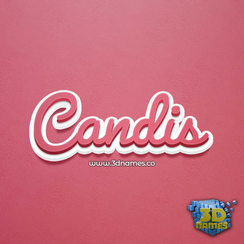 candis in Red Scribble style - 3D name wallpaper