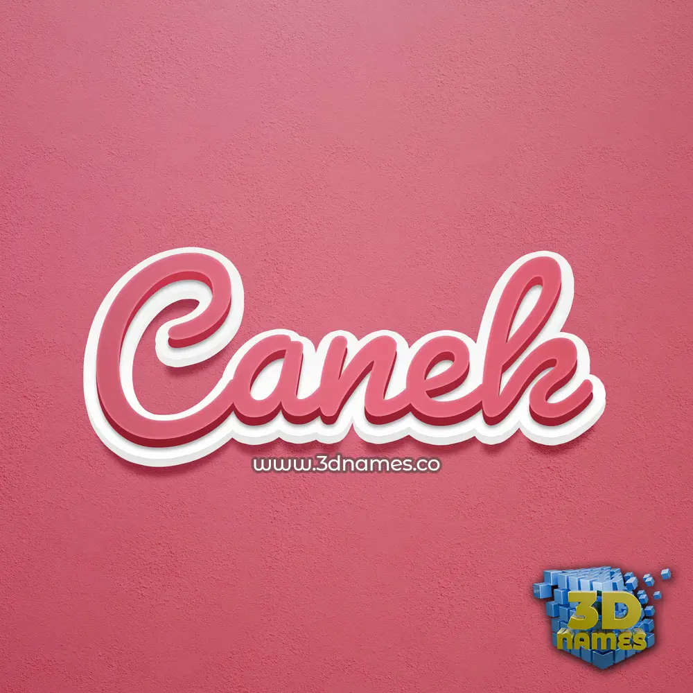 canek in Red Scribble style - 3D name wallpaper