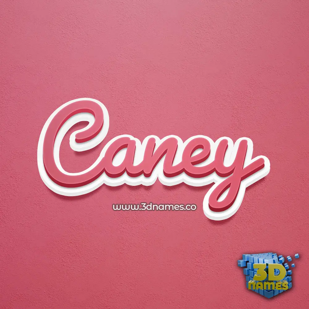 caney in Red Scribble style - 3D name wallpaper