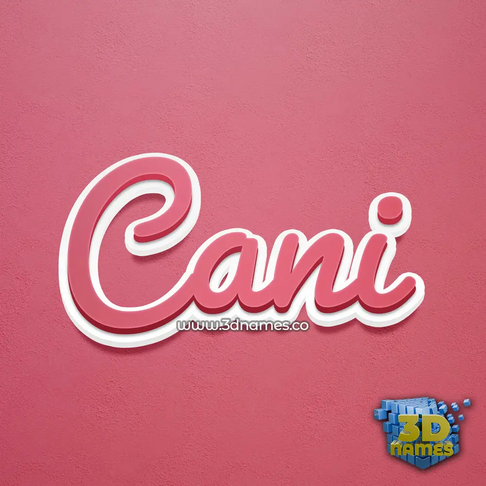 cani in Red Scribble style - 3D name wallpaper