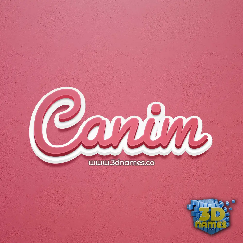 canim in Red Scribble style - 3D name wallpaper