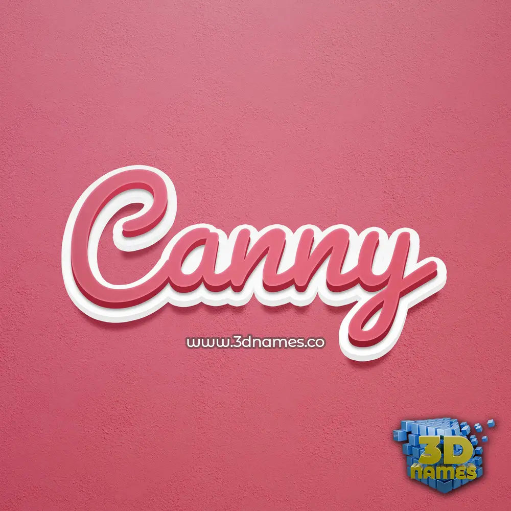 canny in Red Scribble style - 3D name wallpaper