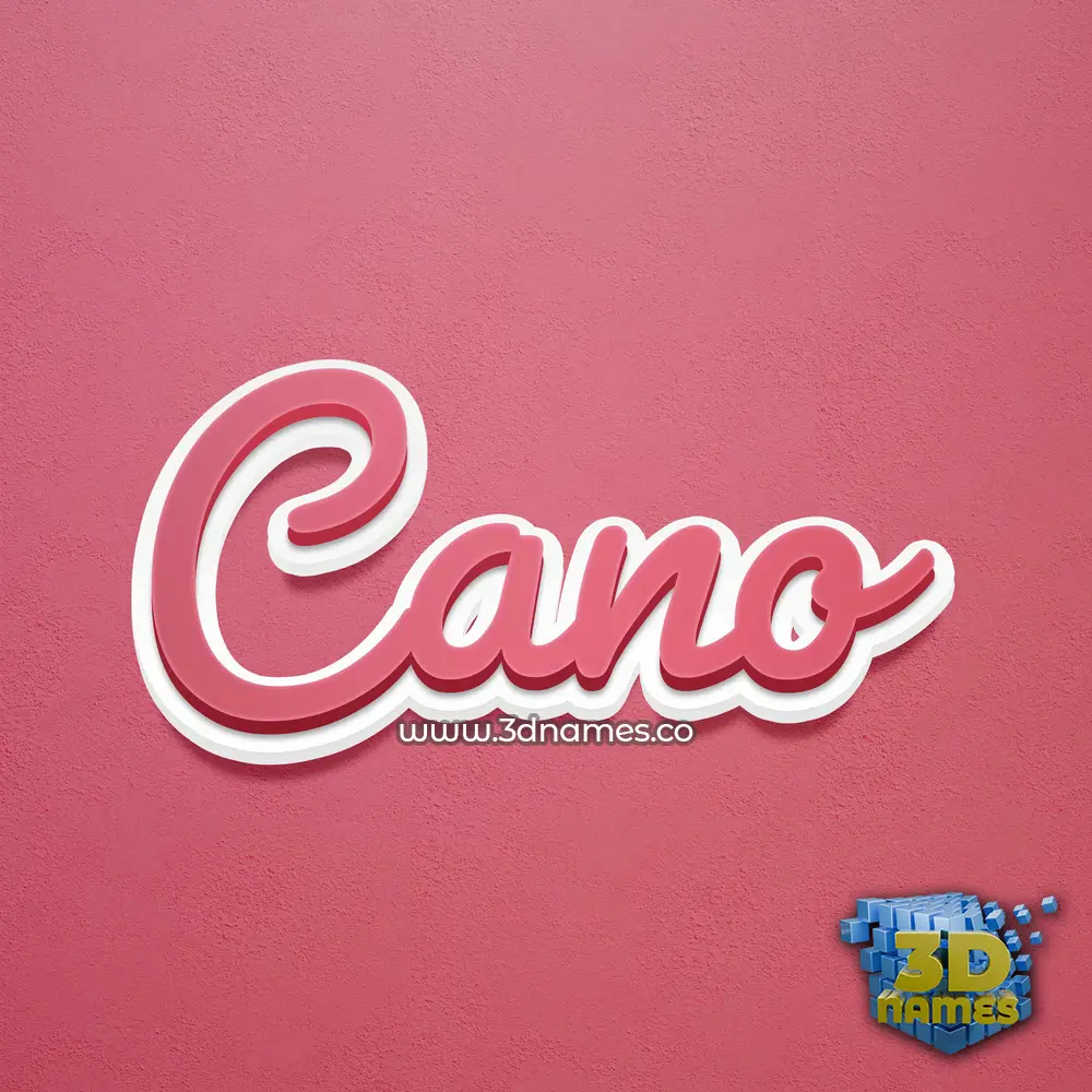 cano in Red Scribble style - 3D name wallpaper