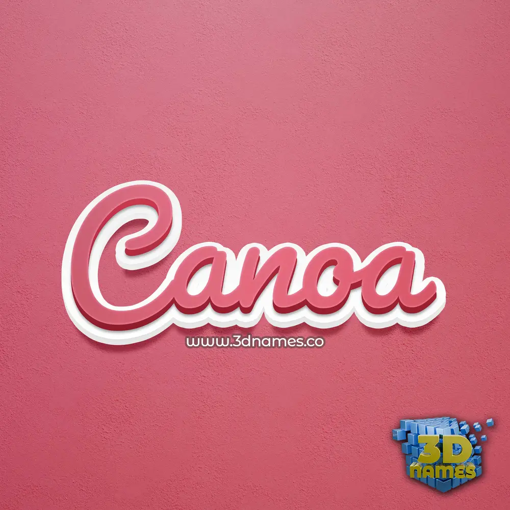 canoa in Red Scribble style - 3D name wallpaper