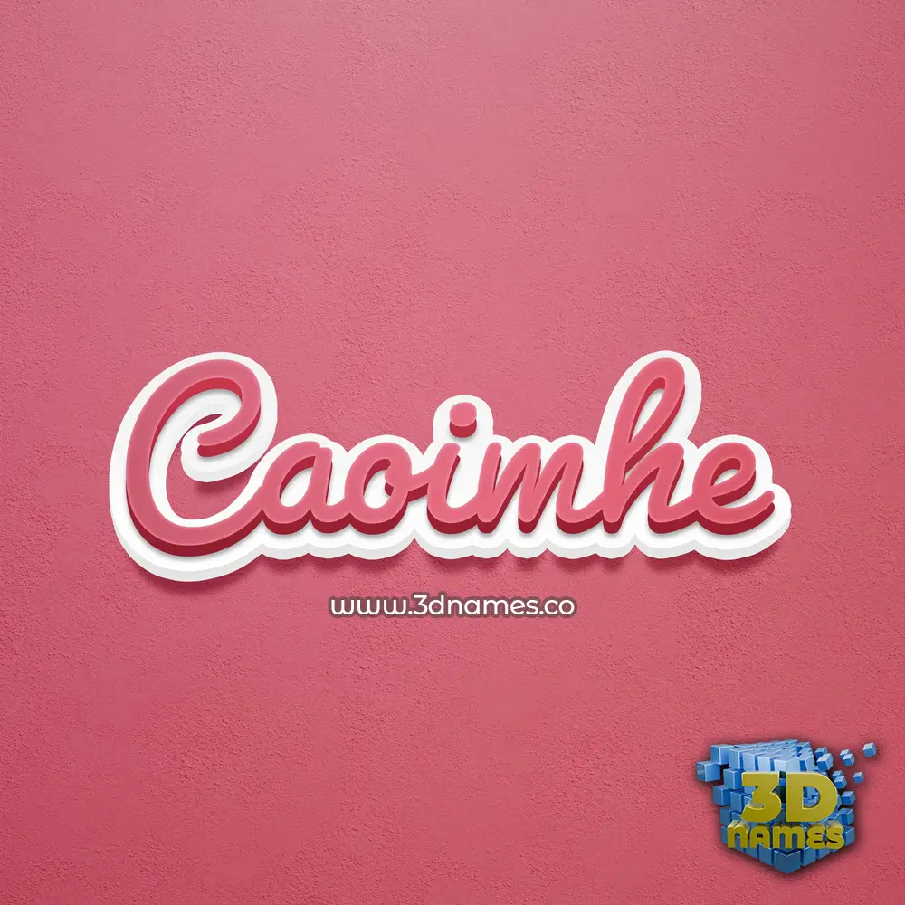 caoimhe in Red Scribble style - 3D name wallpaper