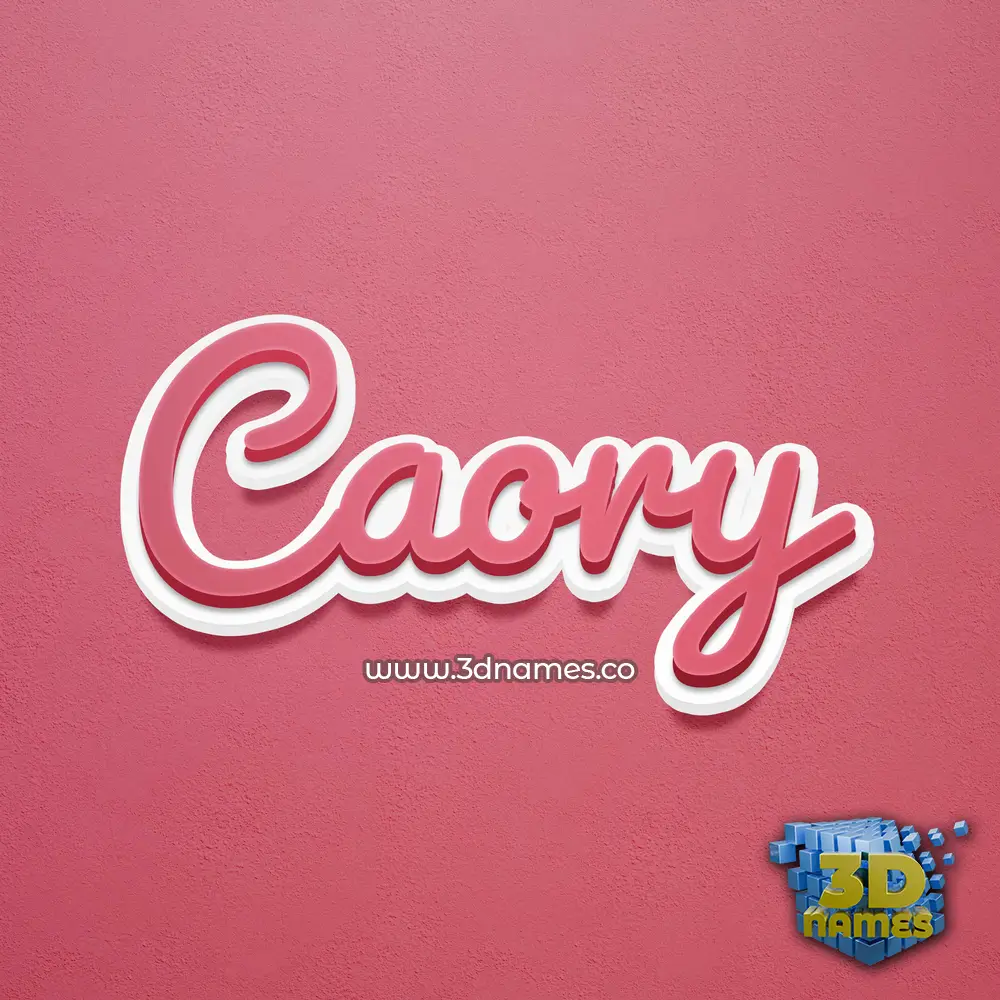 caory in Red Scribble style - 3D name wallpaper