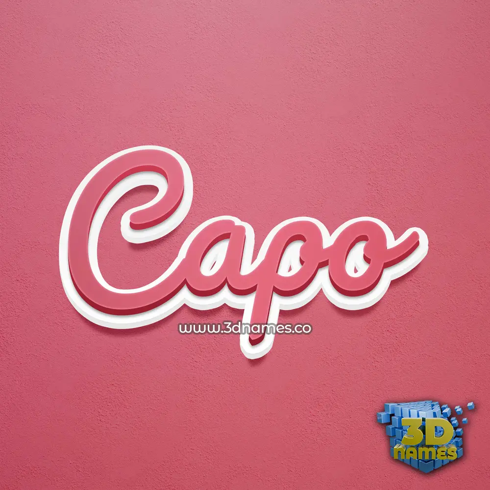 capo in Red Scribble style - 3D name wallpaper